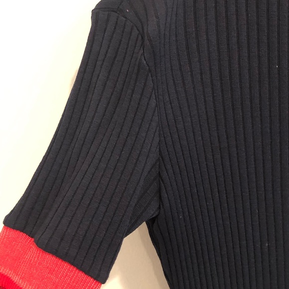 Navy ribbed dress - Picture 3 of 4